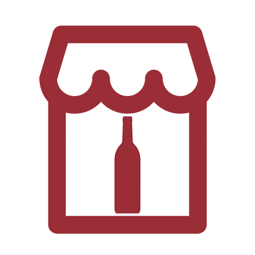 illustrated icon of ecommerce - online wine store